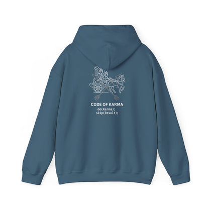 Drive the Karma, Not the Outcome” Krishna Chariot Hoodie