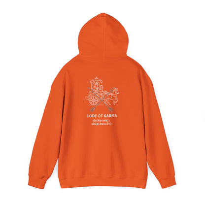 Drive the Karma, Not the Outcome” Krishna Chariot Hoodie