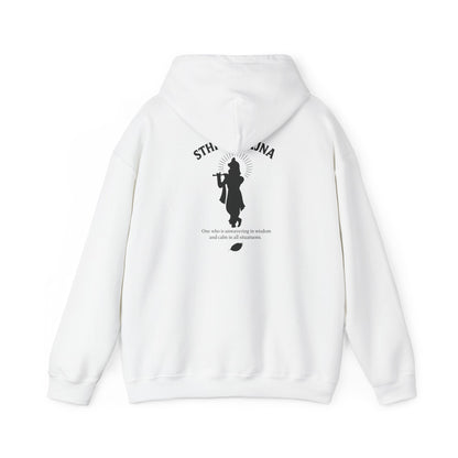 “Calm Like Krishna” Sthitaprajna Silhouette Hoodie