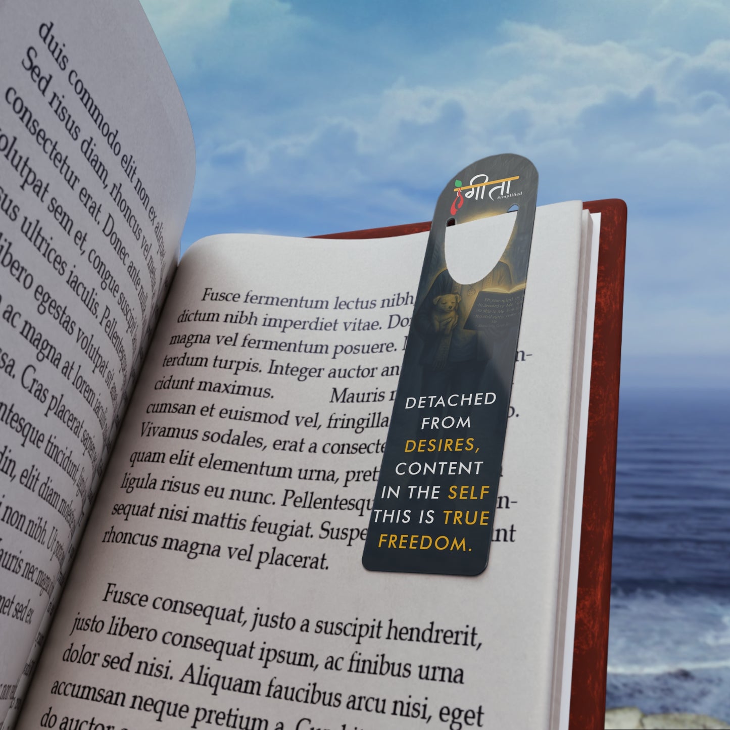 “Wisdom & Warmth” Bookmark – Gita-Inspired Calm