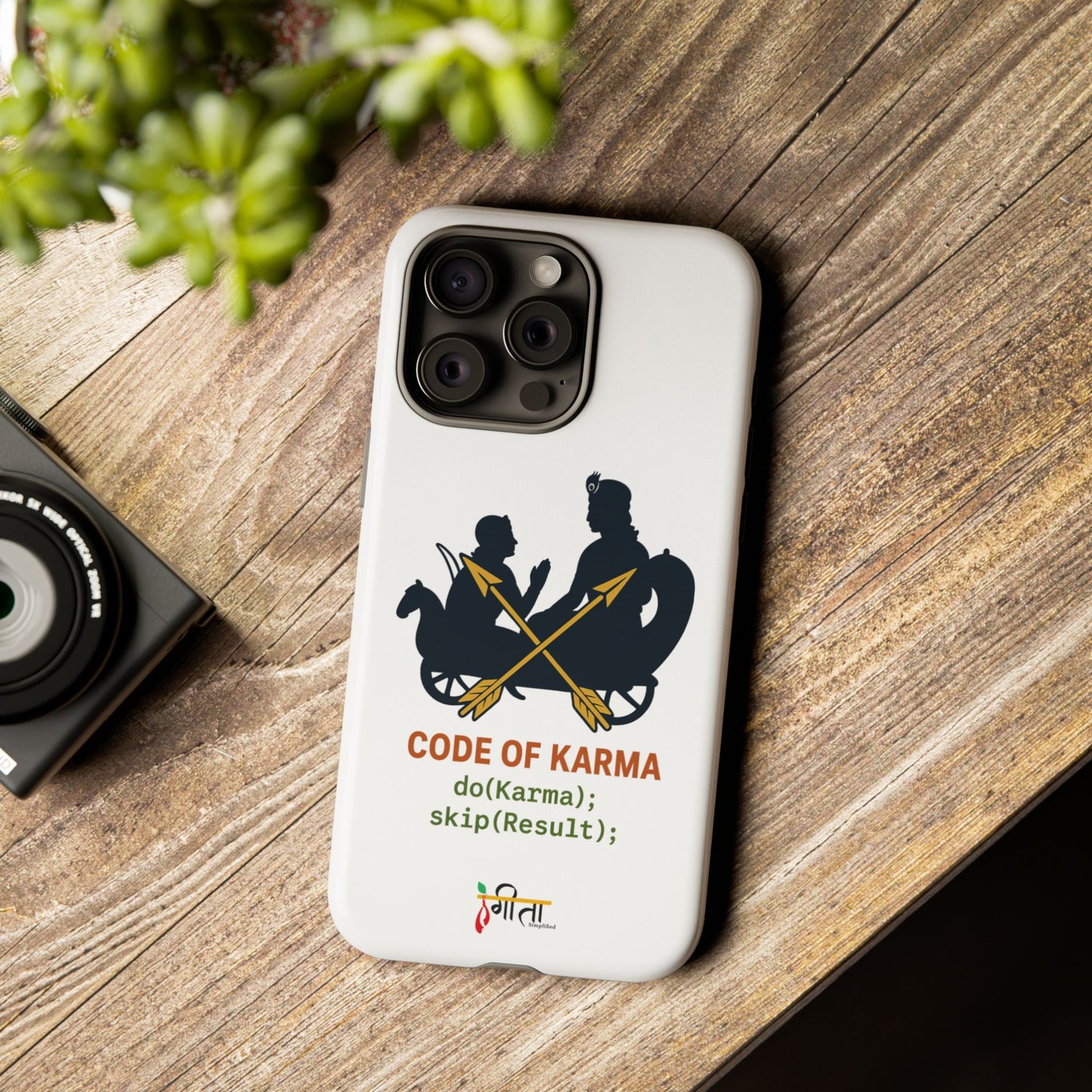 “Driven by Dharma” Krishna Karma Phone Case