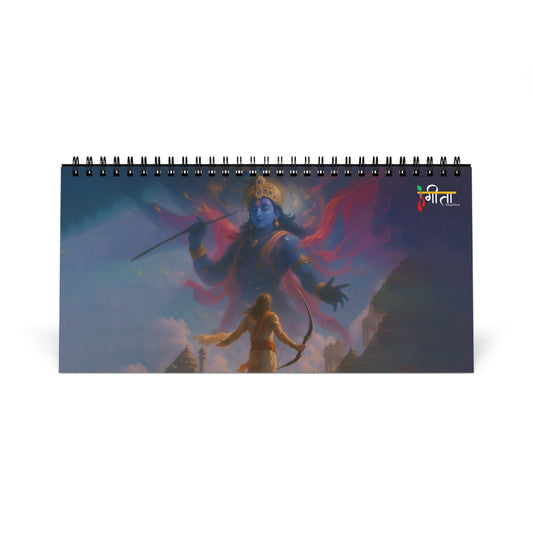 Krishna Inspirational Quote Desktop Display – Spiral-Bound Album