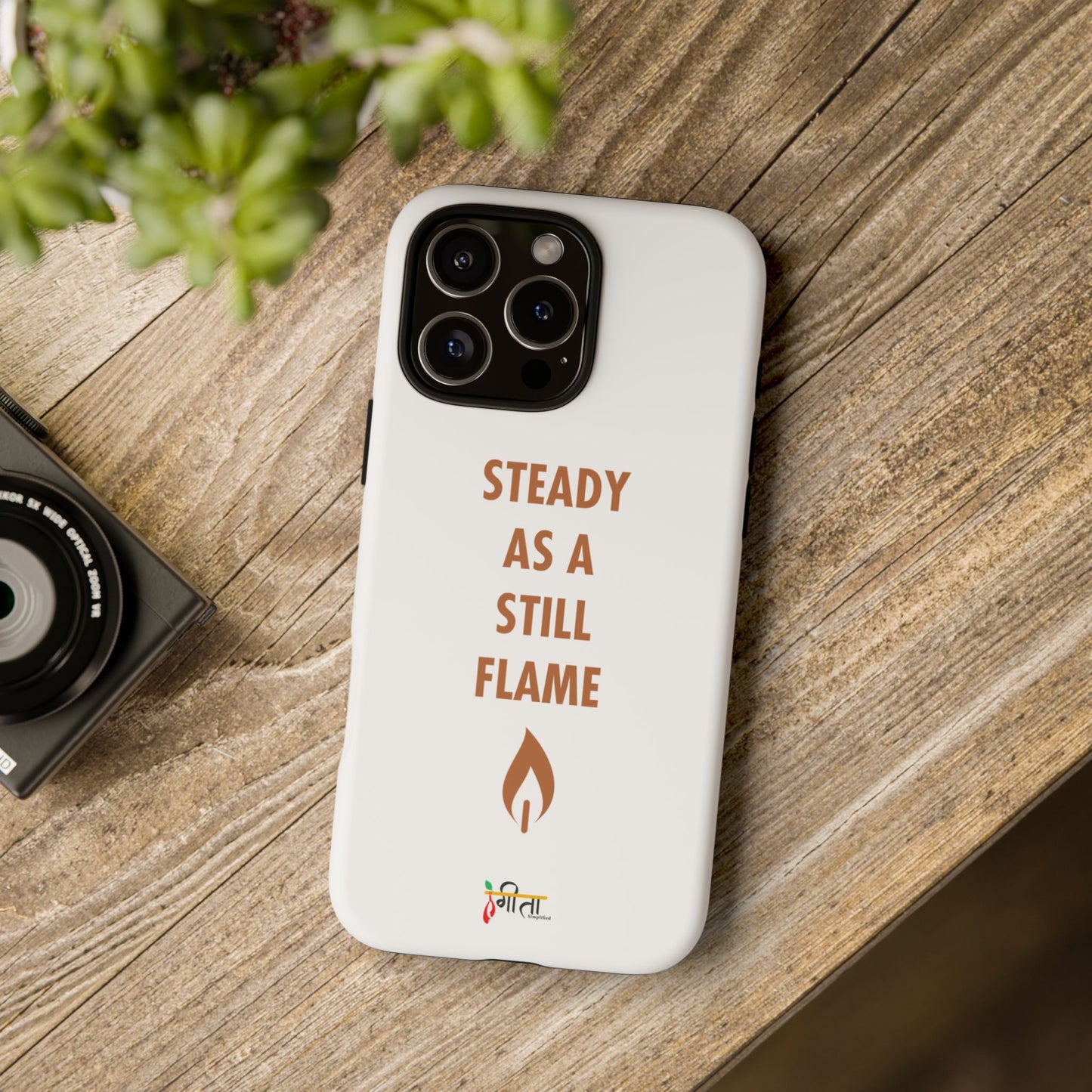 “Still Flame” – The Strength of Inner Calm Phone Case