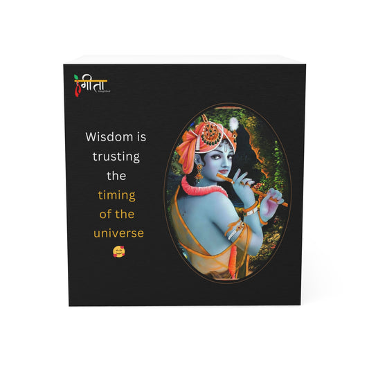 Bal Gopal Krishna note cube with 700 sticky notes and inspirational quote