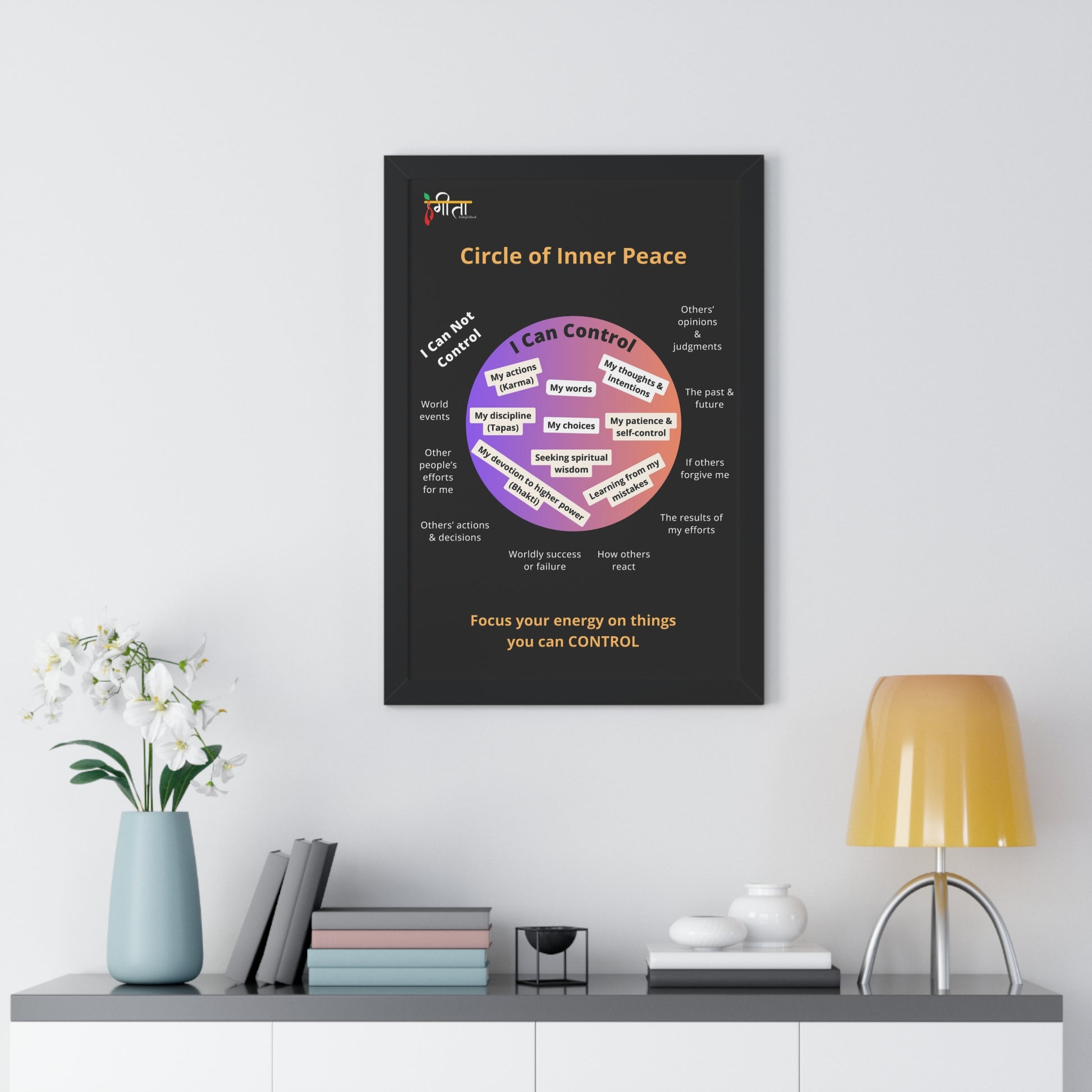 Premium spiritual artwork in choice of frame colors