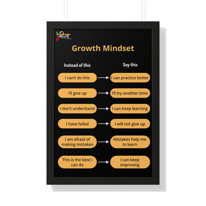 Say this not that mindset artwork in MDF frame